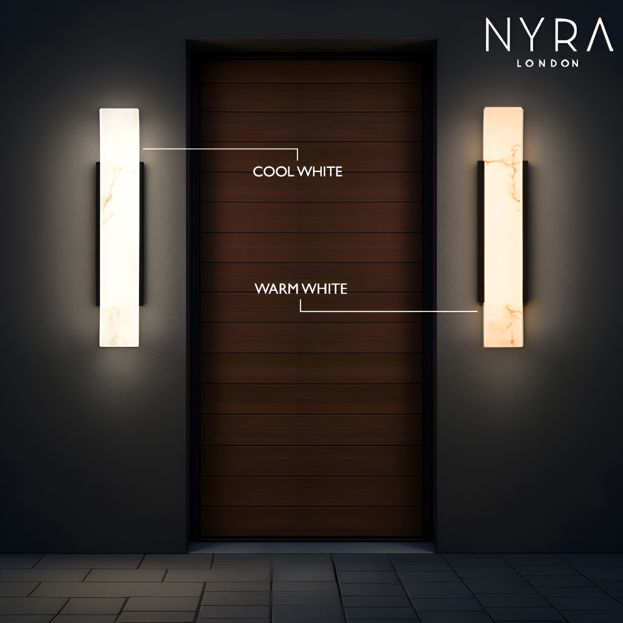 Zoya Outdoor Marble Wall Light