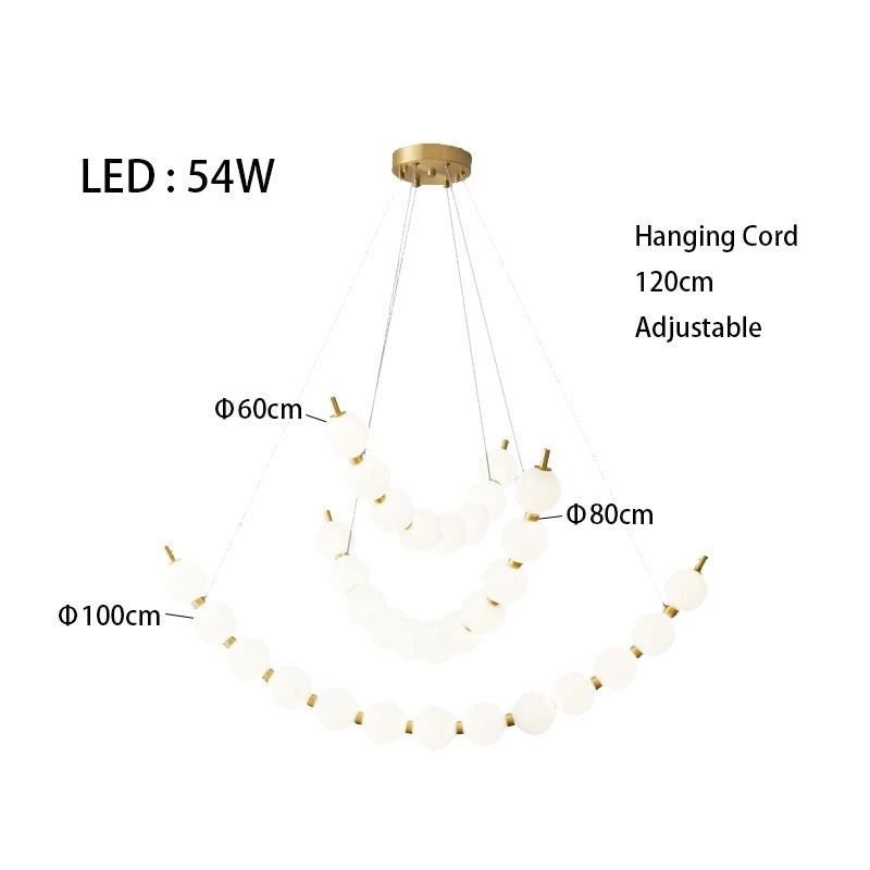 Vera Pearl Spiral Chandelier