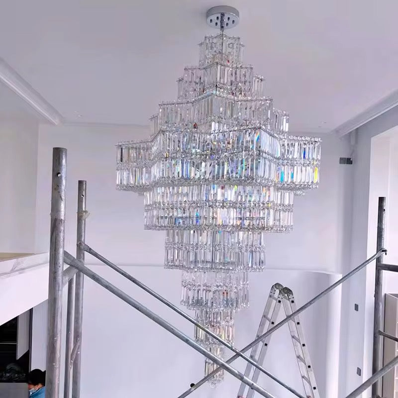 Ethereal Icefall Crystal Chandelier