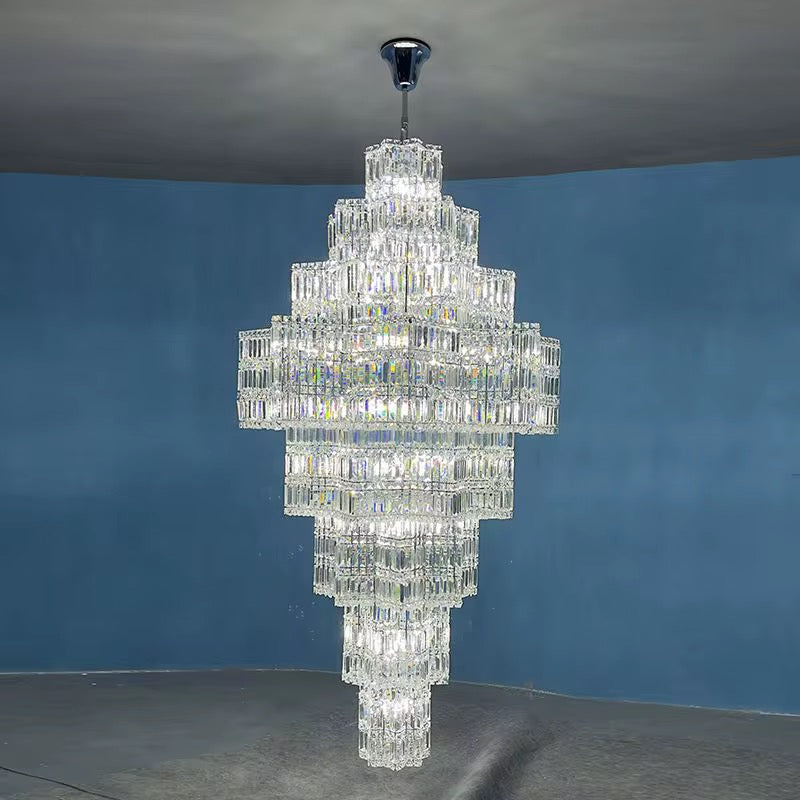 Ethereal Icefall Crystal Chandelier