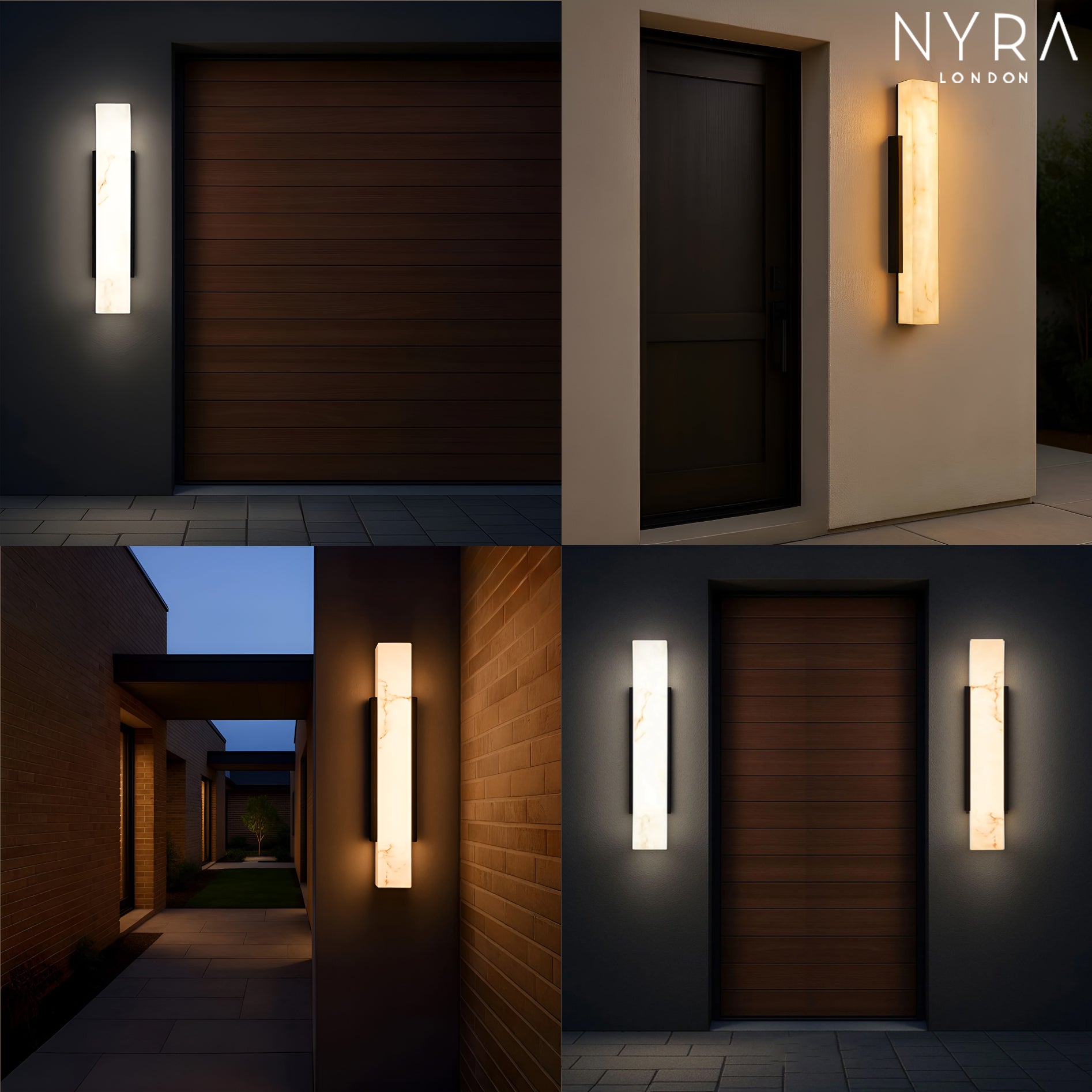 Zoya Outdoor Marble Wall Light