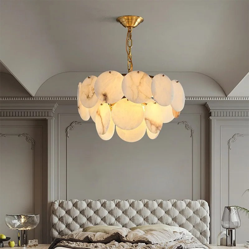 Molly Alabaster Tiered Chandelier