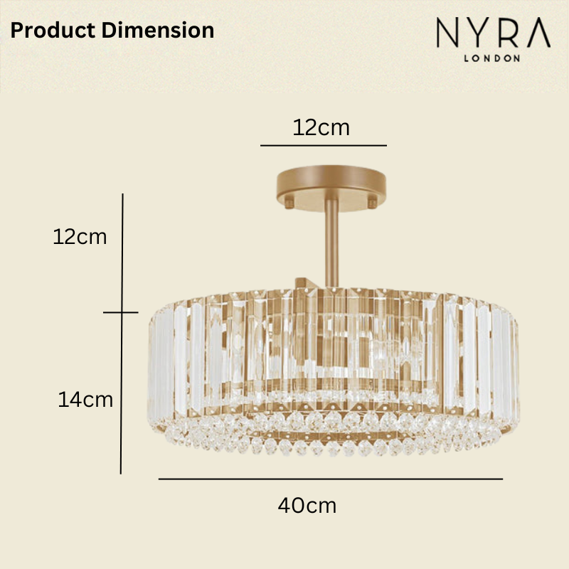 Glimmer Crystal Drum Chandelier