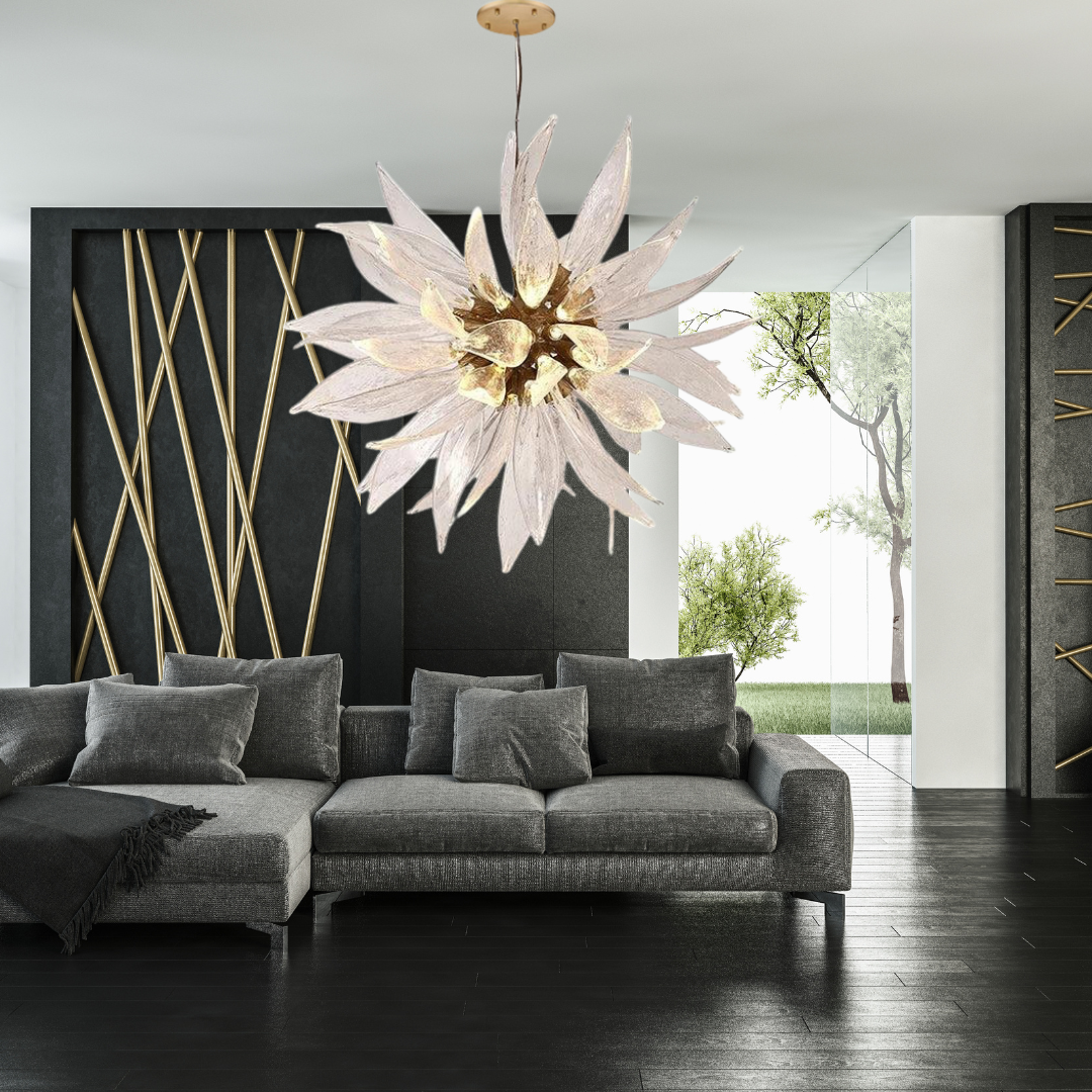 Sunflower Glass Chandelier