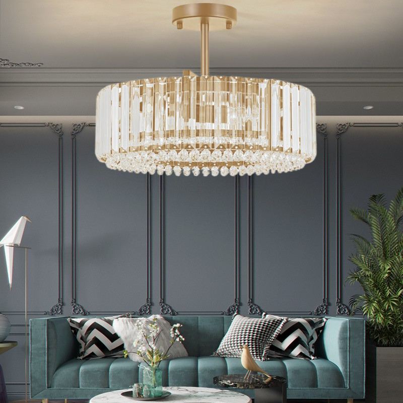 Glimmer Crystal Drum Chandelier