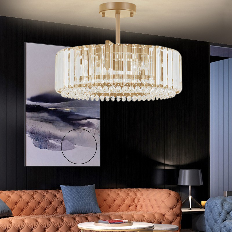 Glimmer Crystal Drum Chandelier