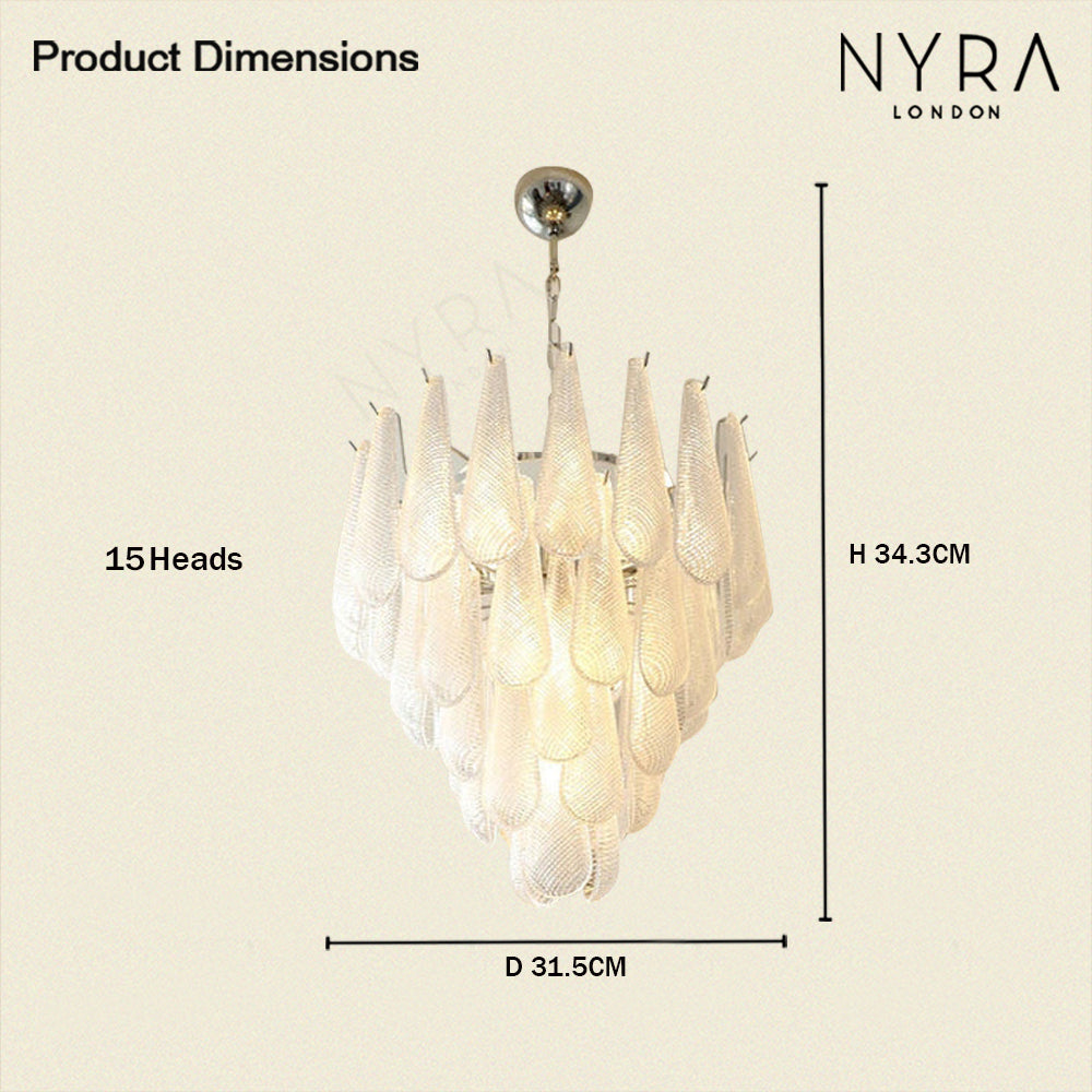 Frosted Veil Snowfall Chandelier