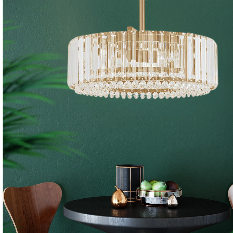 Glimmer Crystal Drum Chandelier