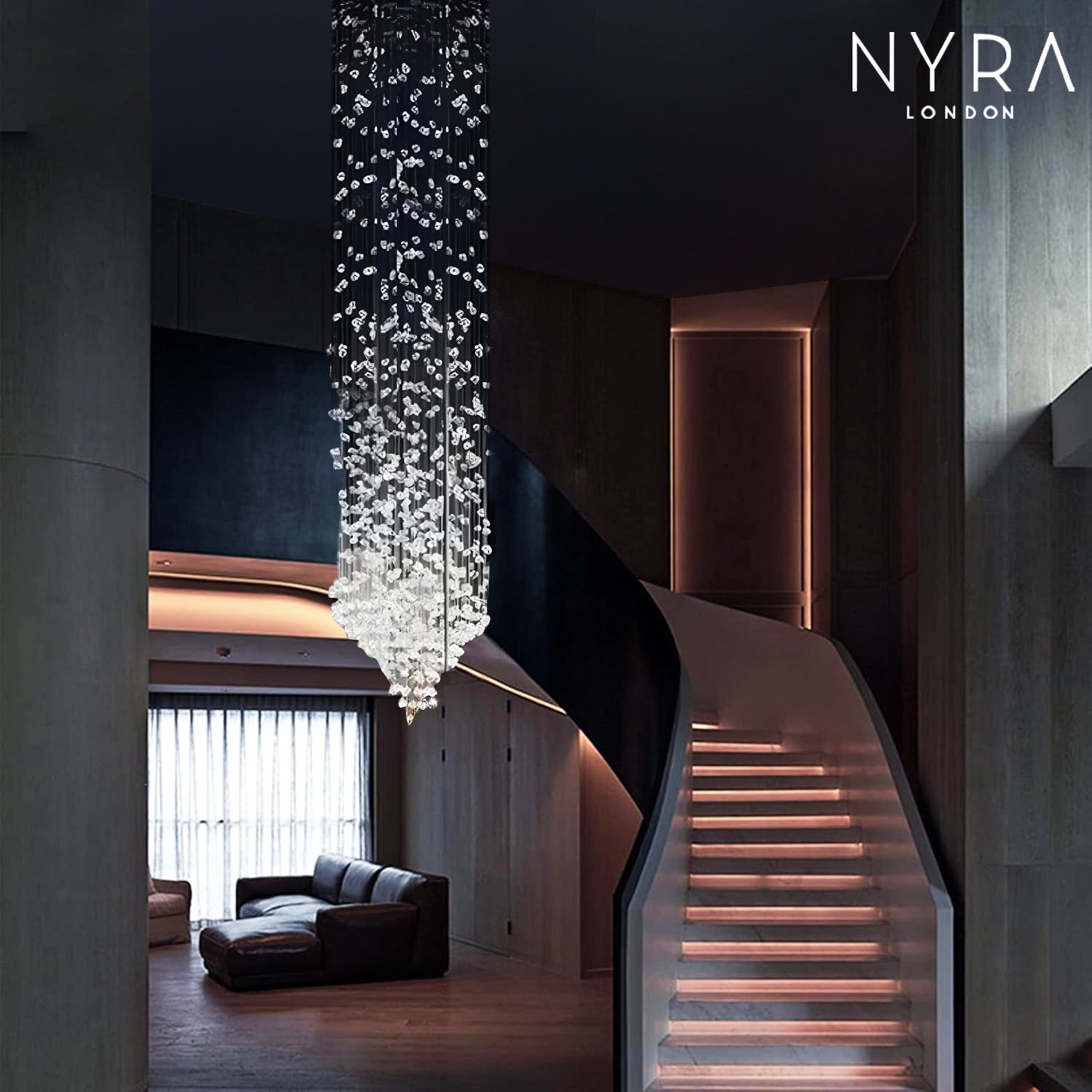 NYRA Modern Stone Chandelier