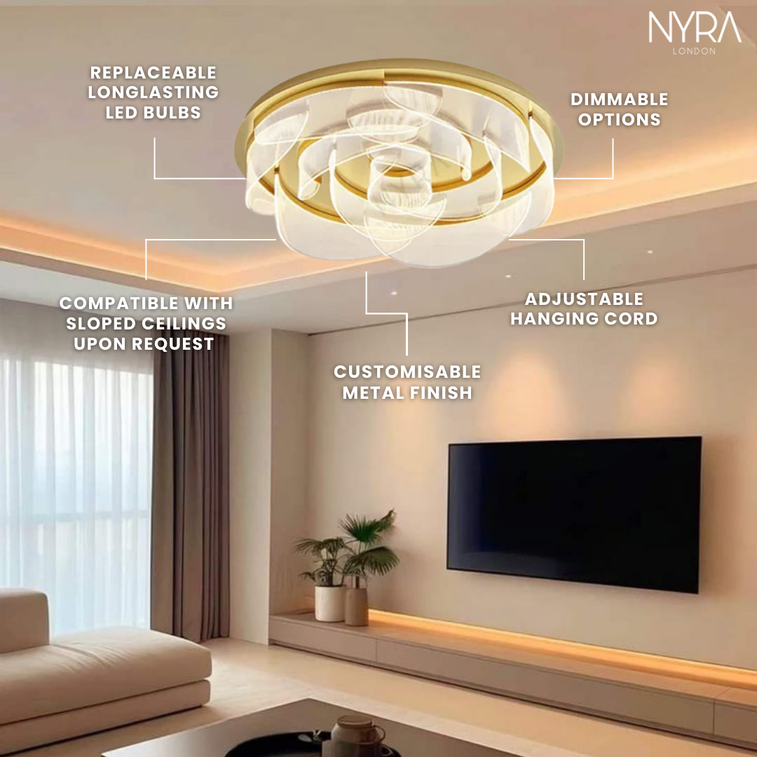 Minimalist Petal Ceiling Chandelier