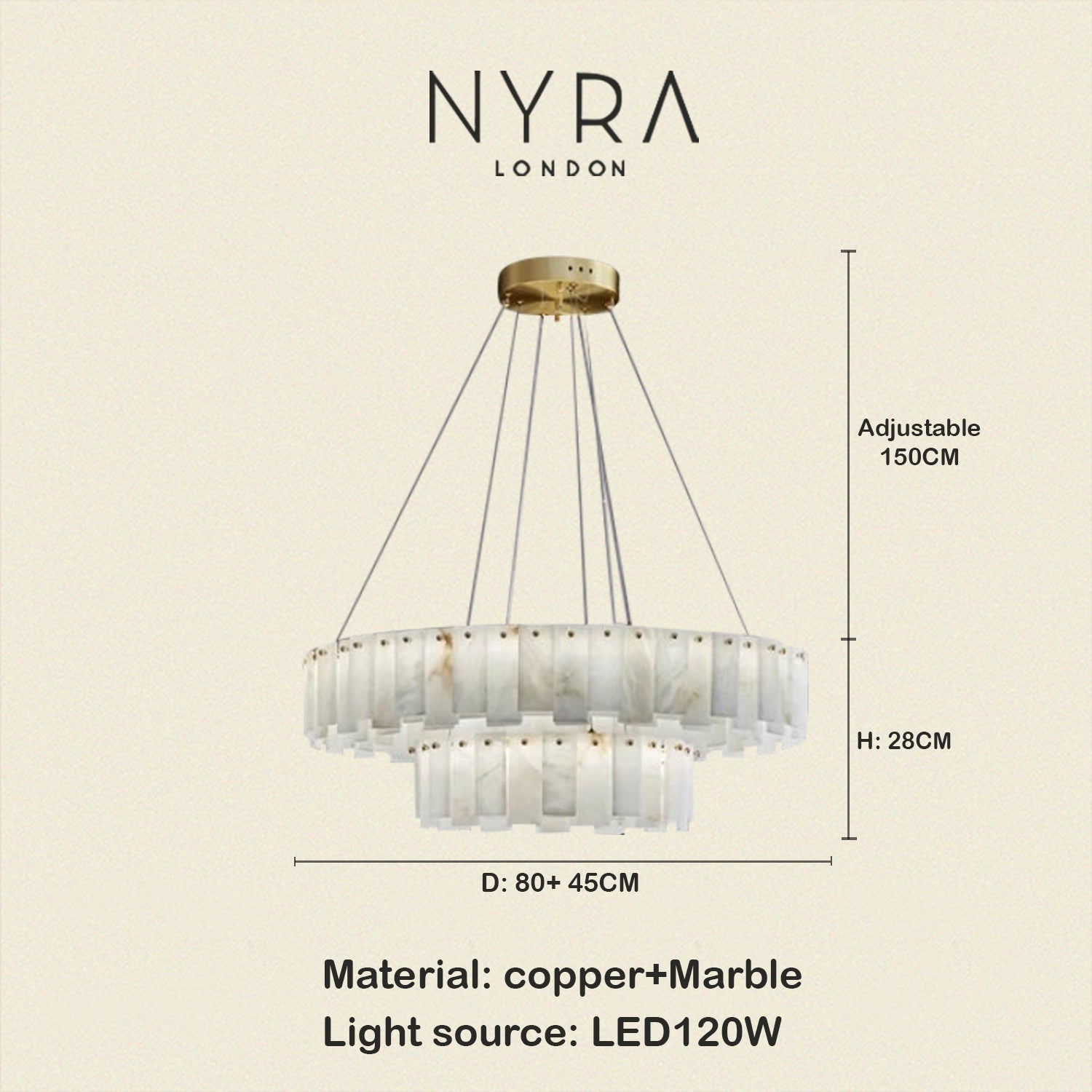 Zadie Marble Alabaster Chandeliers