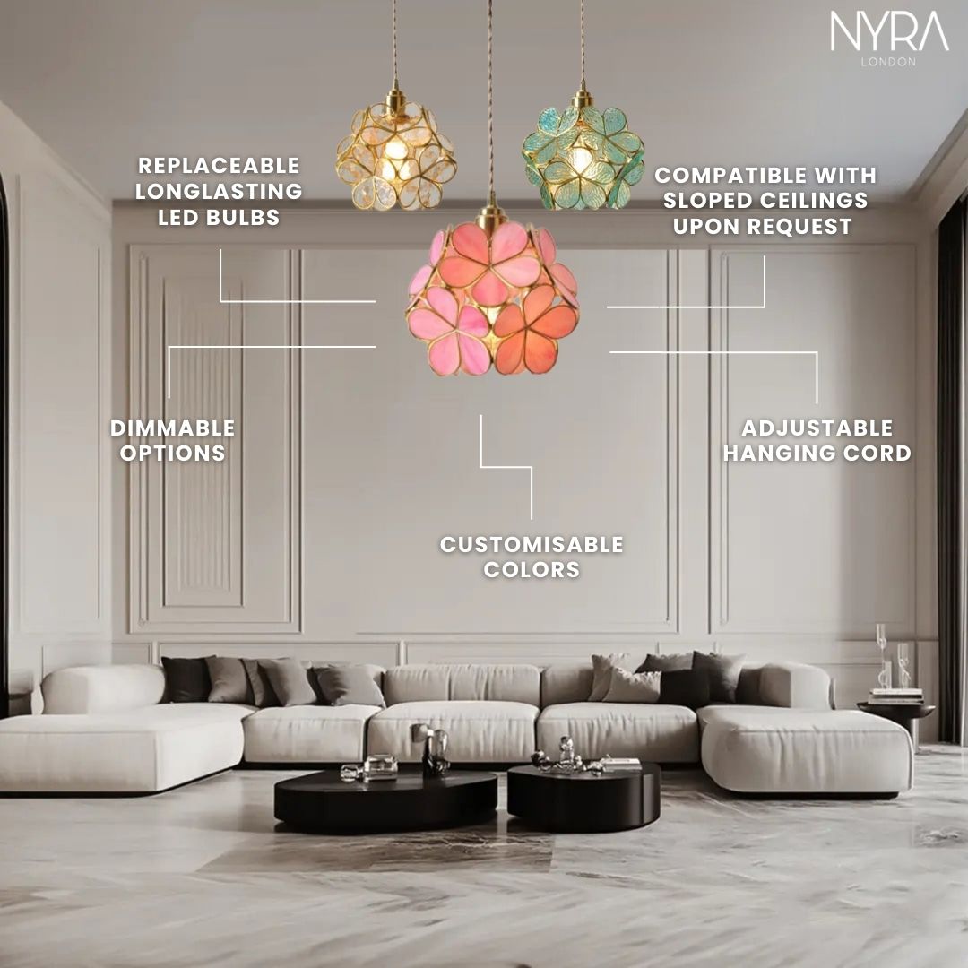 NYRA Flower Glass Pendant