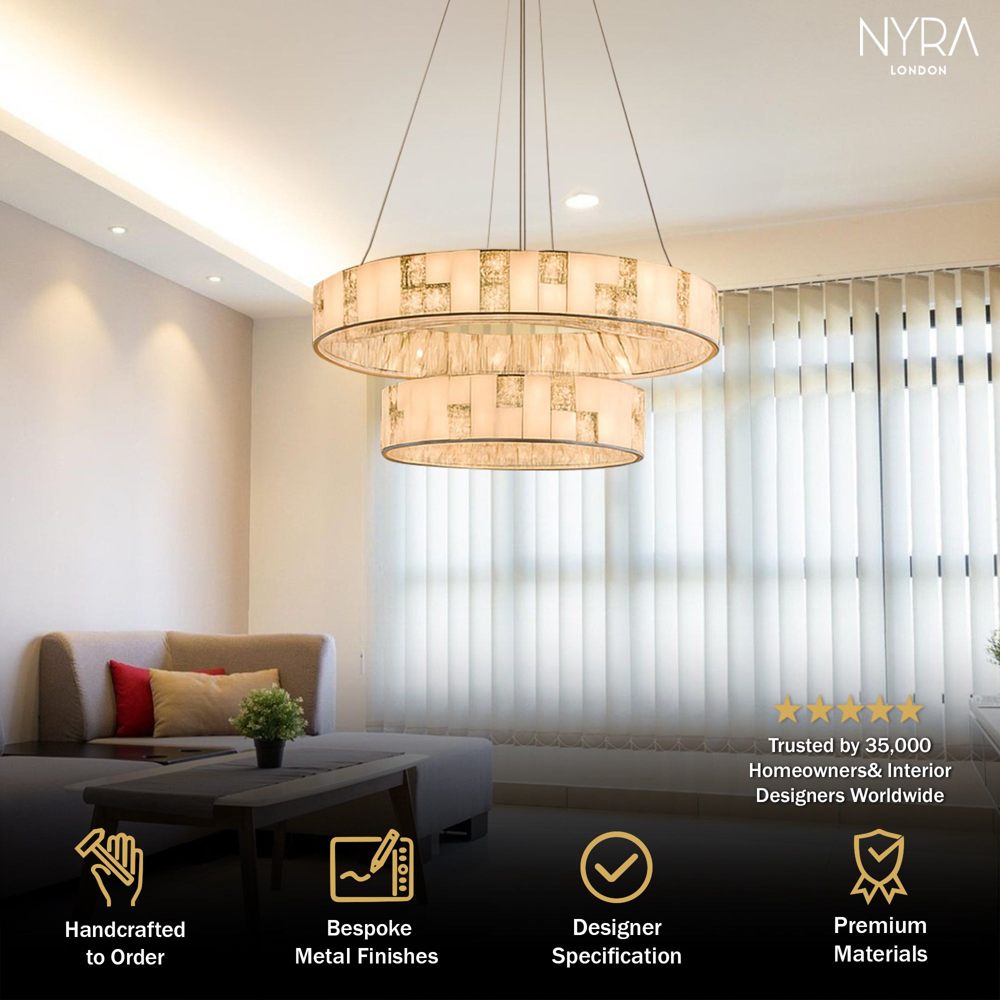 Edora Spanish Marble Chandelier