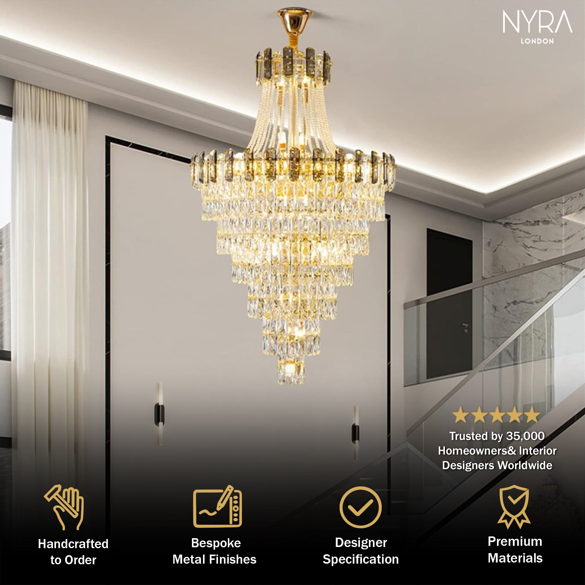 Rodela Crystal Chandelier