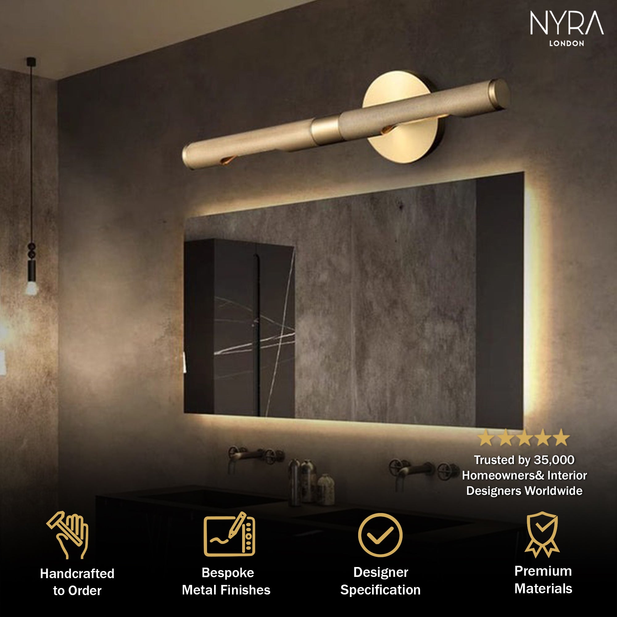 Nyra Brass Wall Lamp