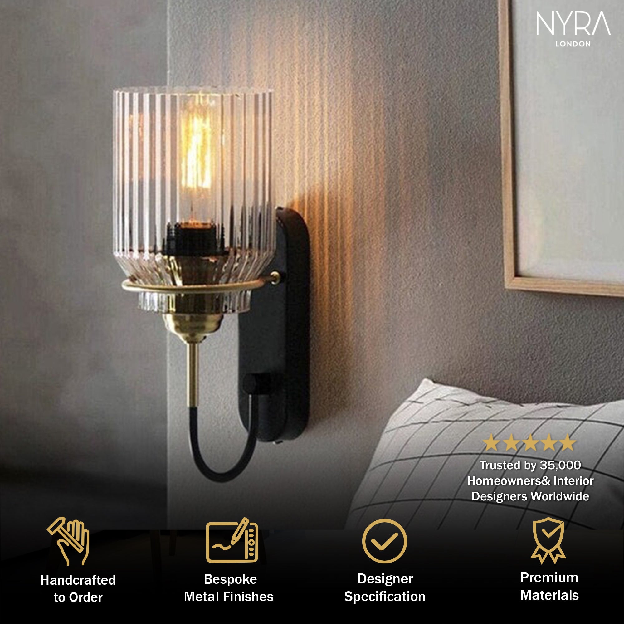 Sabizter Glass Wall Lamp