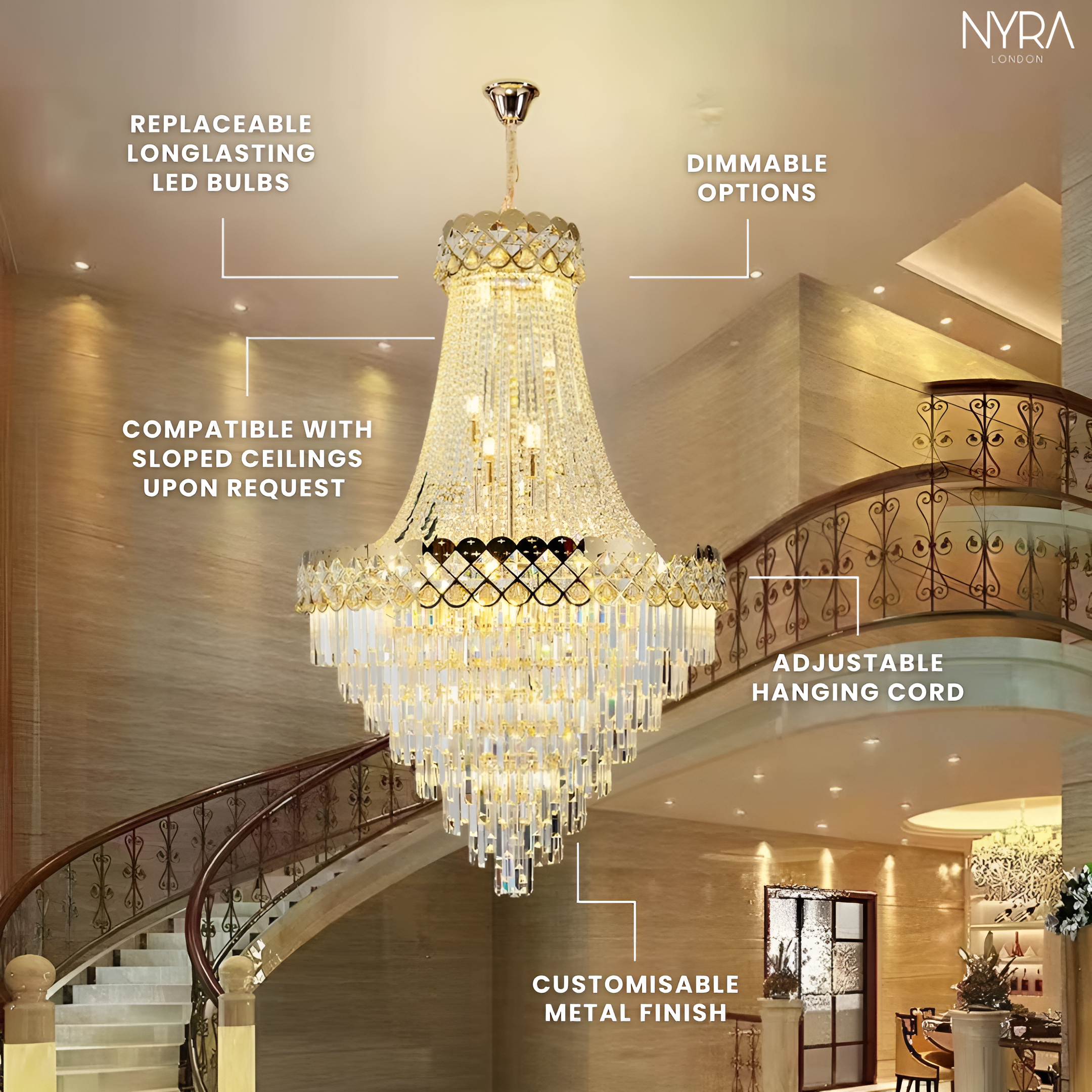 Finix Modern Crystal Chandelier