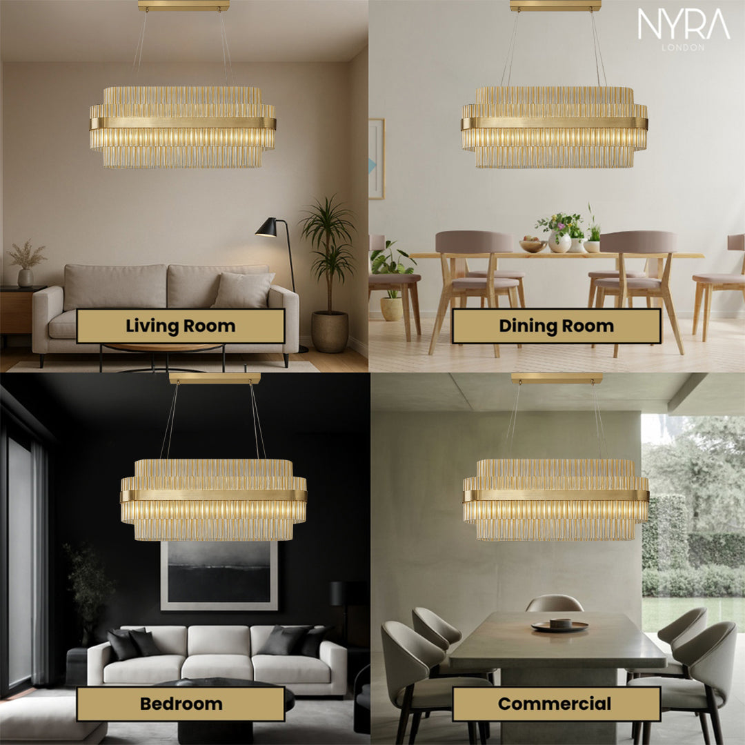 Lurano Rectangular Crystal Chandelier