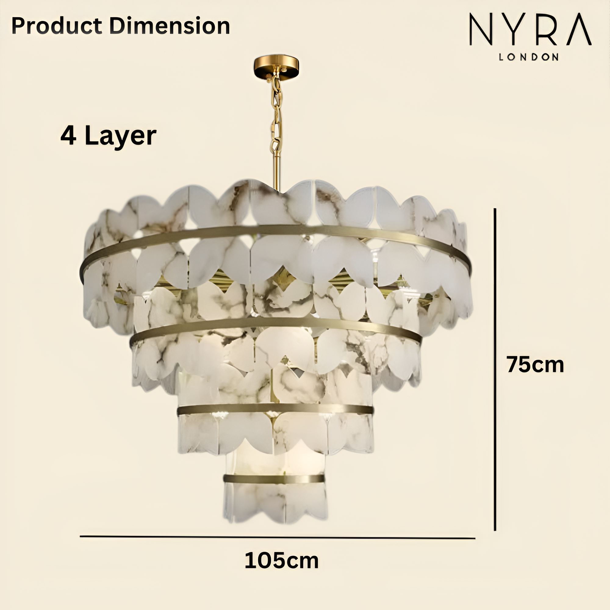 Zyra Alabaster Chandelier Light