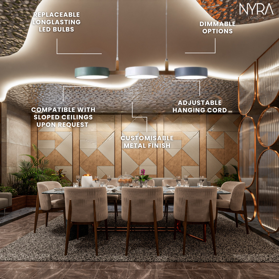 TrioGlow Modern LED Pendant