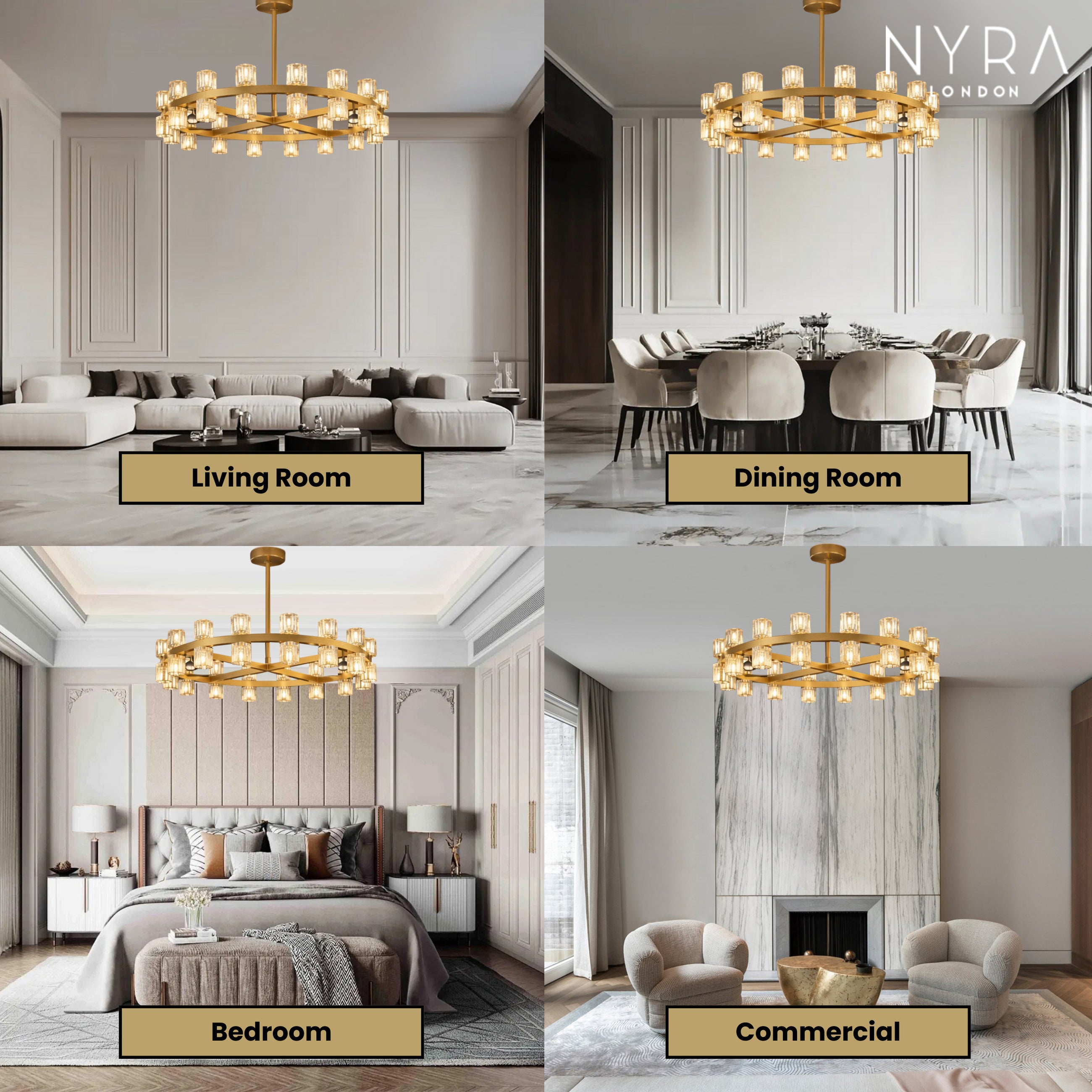 Bravion - Crystal Ring Chandelier