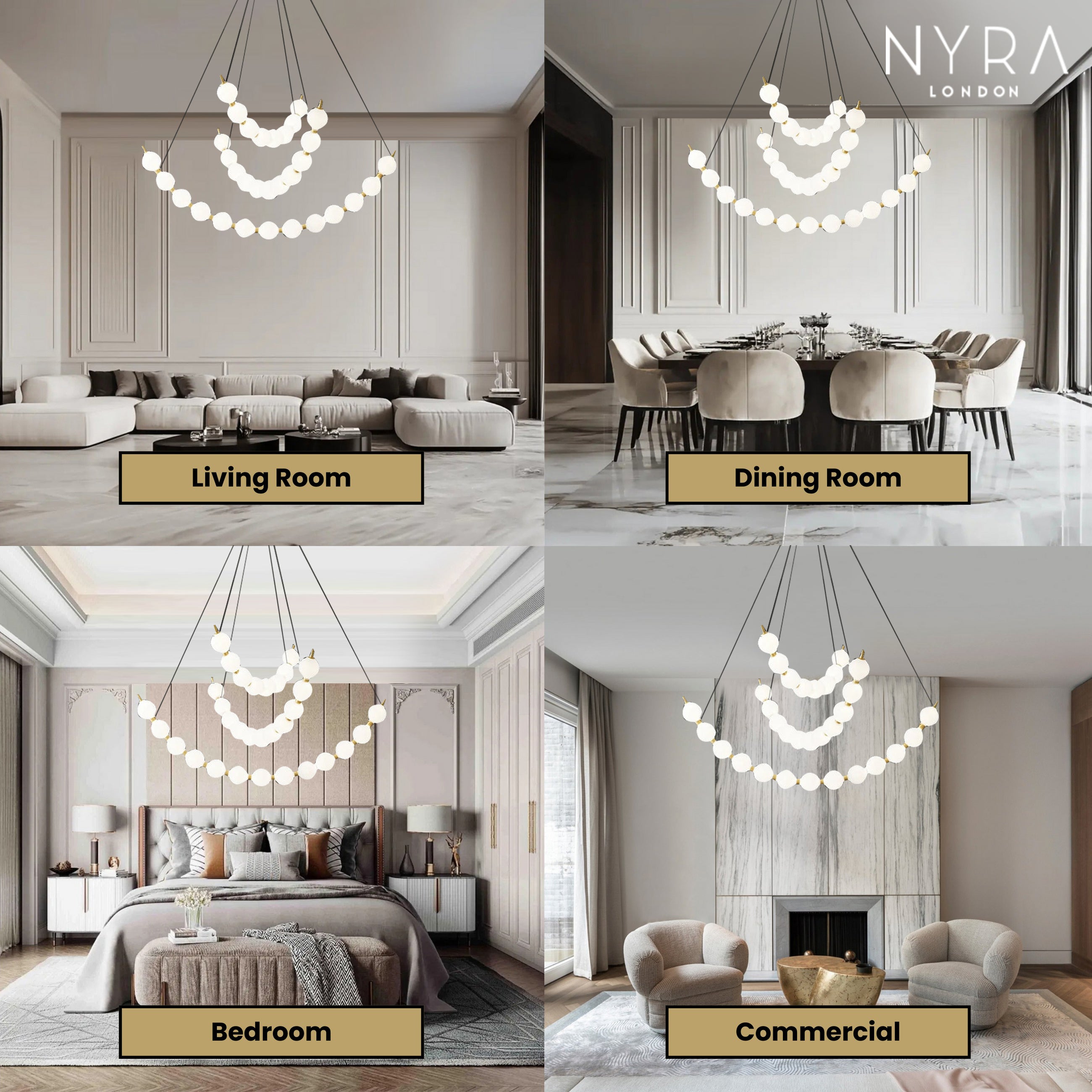 Vera Pearl Spiral Chandelier