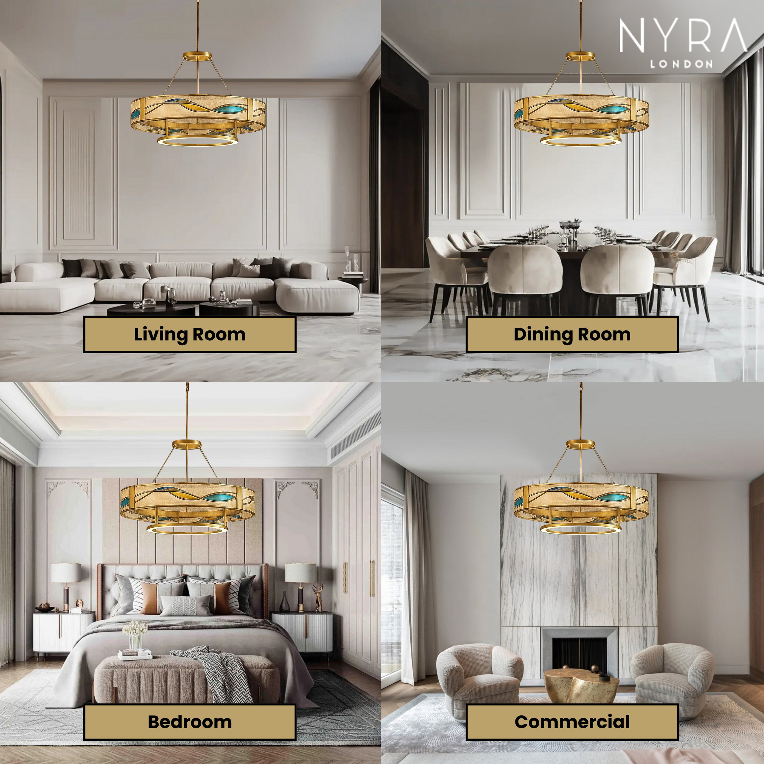 LOVO Enamel Round Chandelier