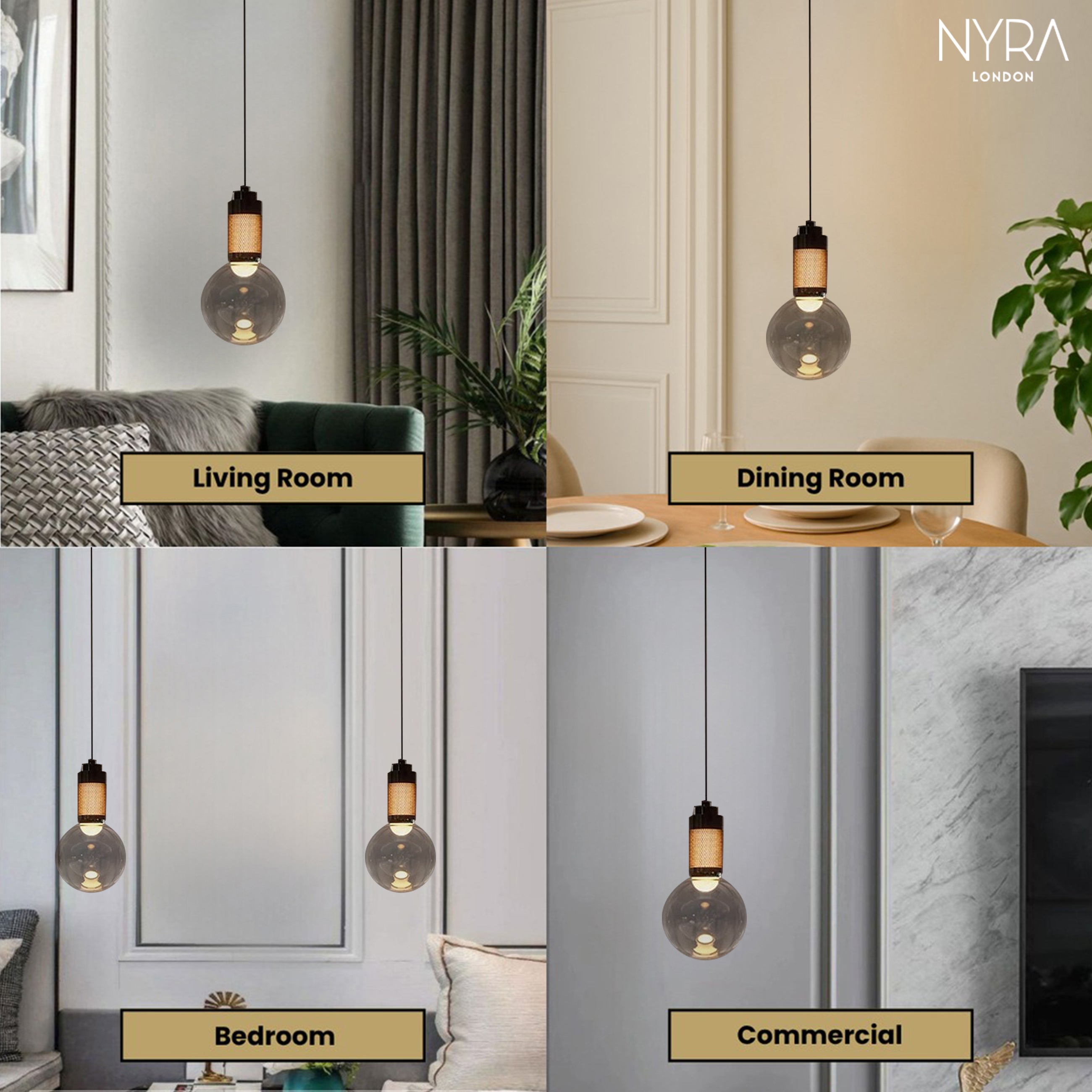 RAFFA Glass Pendant Light