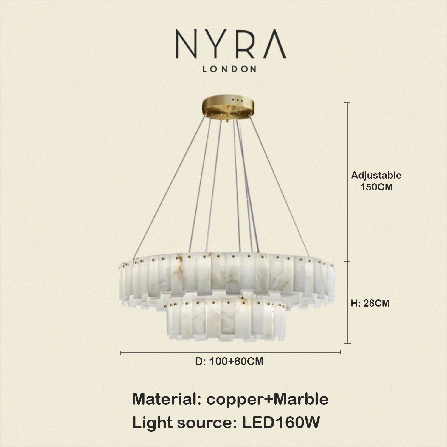 Zadie Marble Alabaster Chandeliers