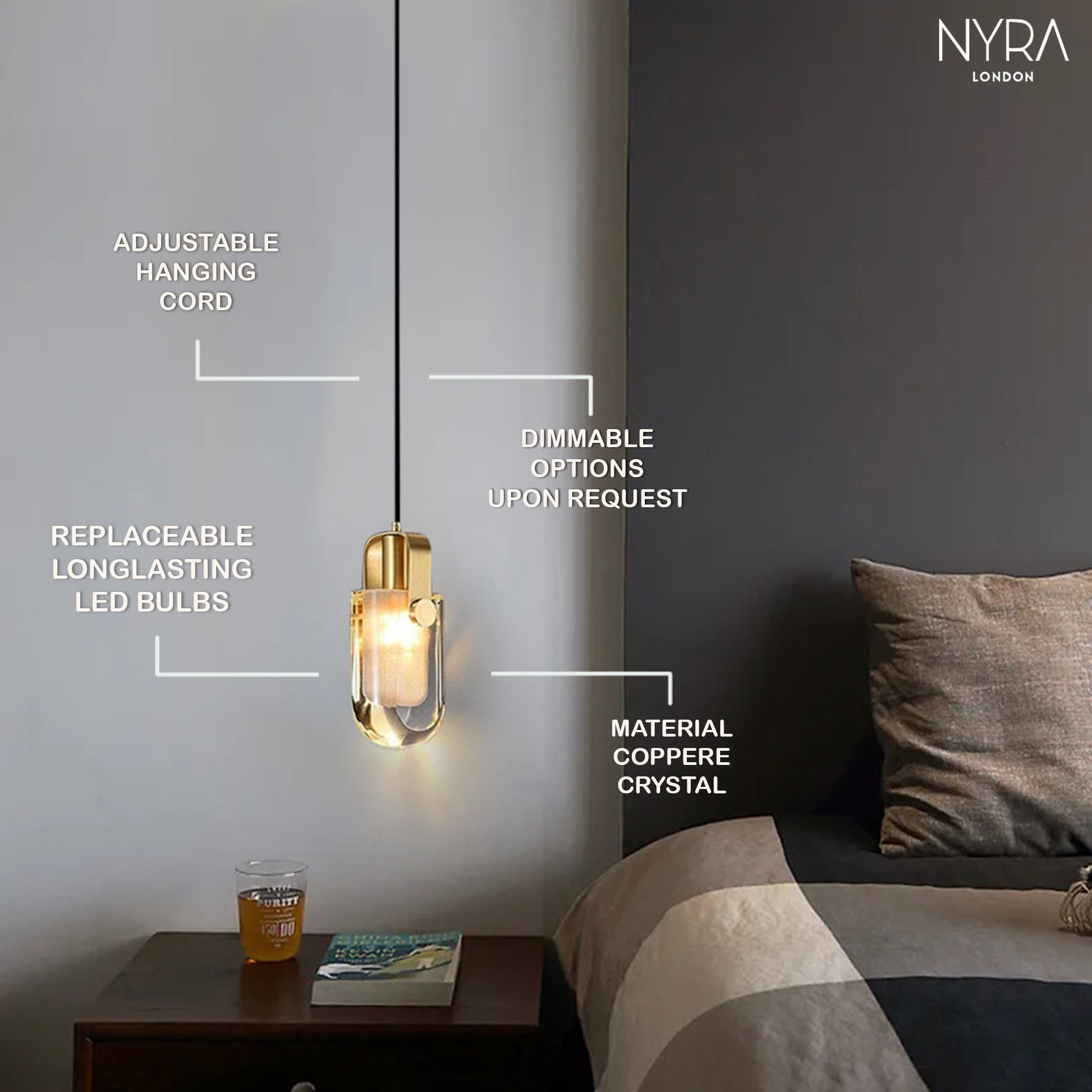 Leah Crystal Pendant