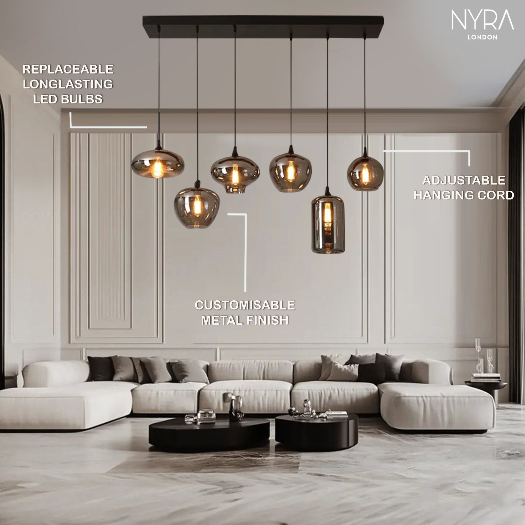 Freya Glass Chandelier