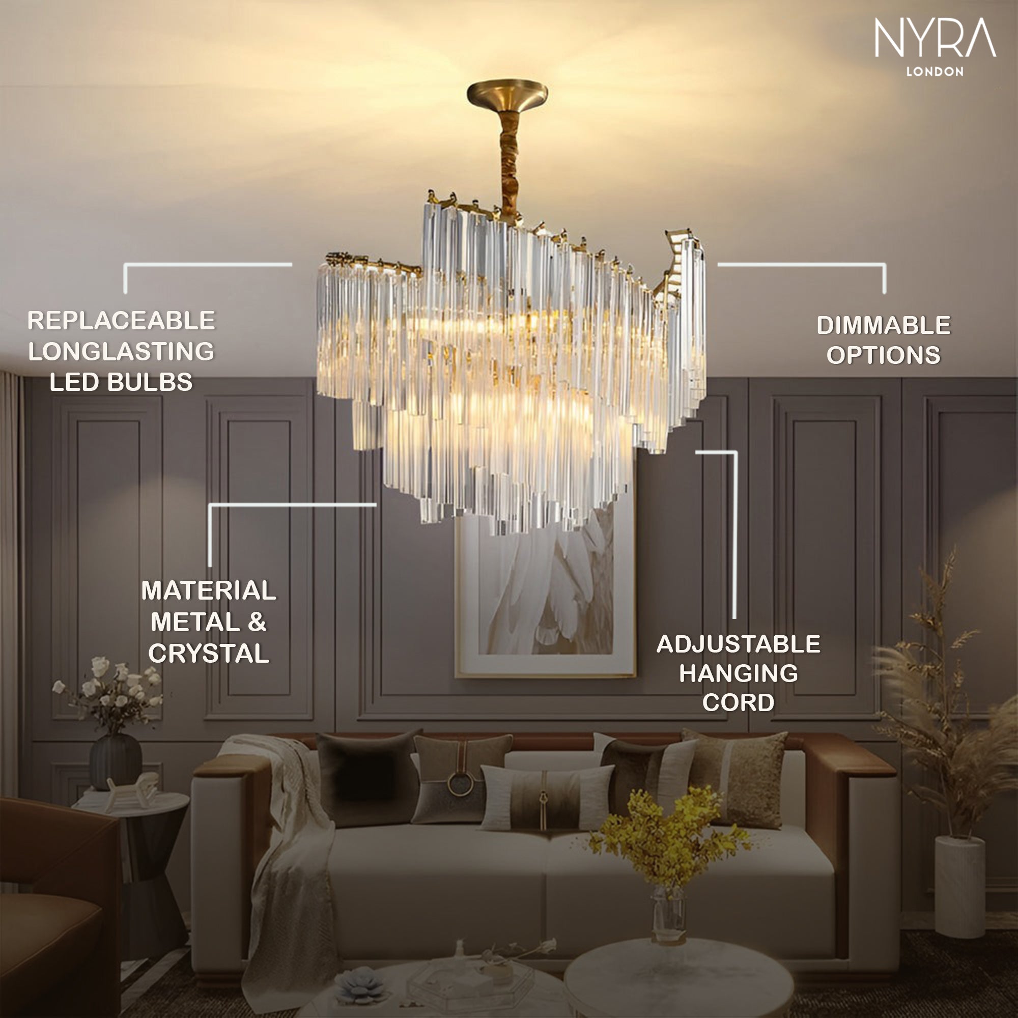 Livano Crystal Chandelier