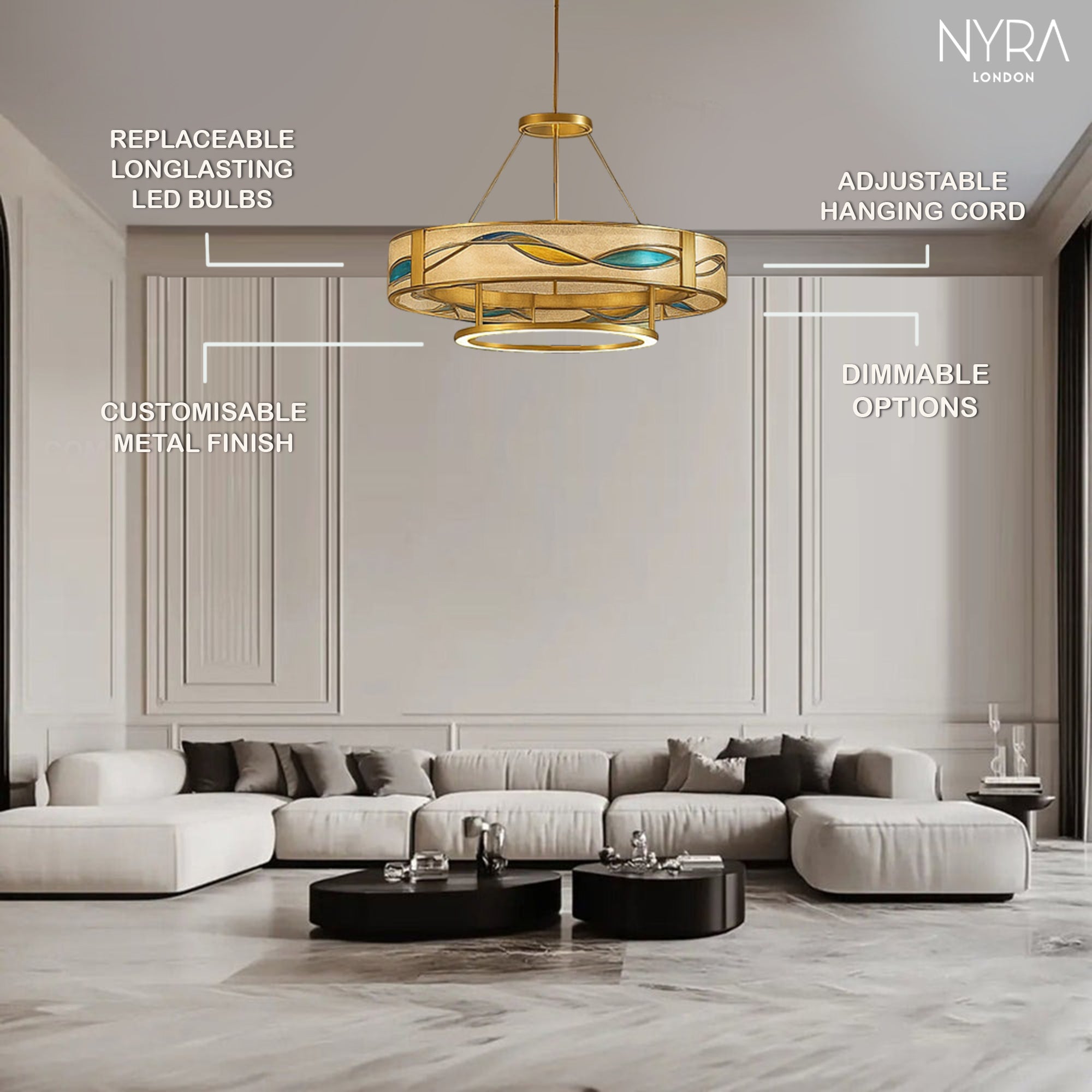 LOVO Enamel Round Chandelier