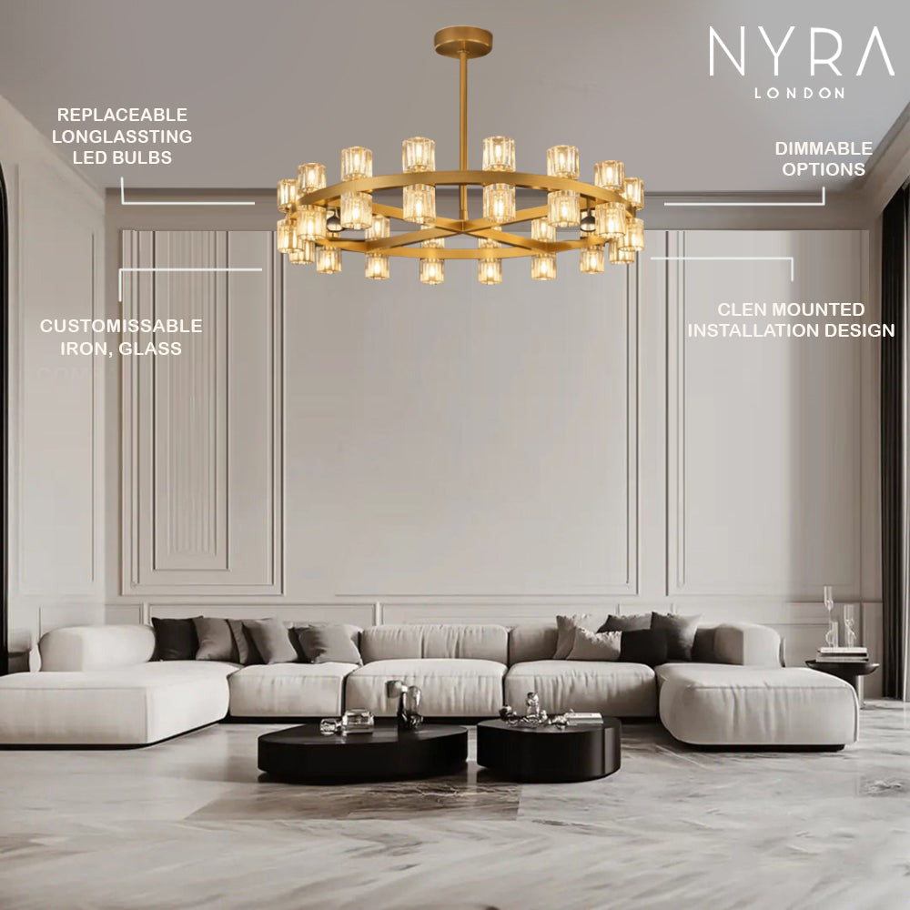 Bravion - Crystal Ring Chandelier
