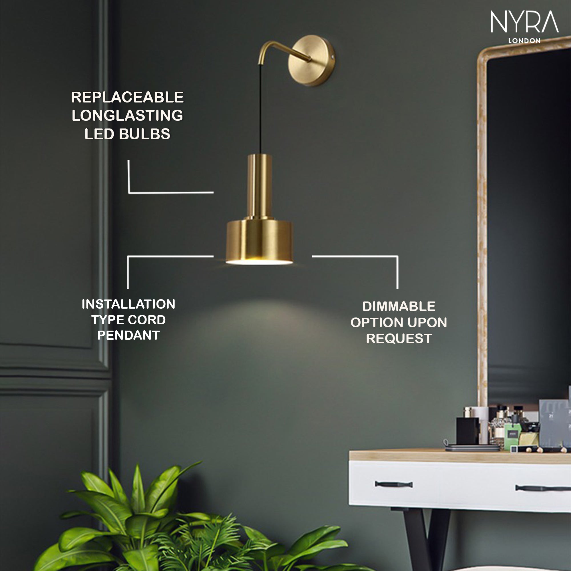 Alma Gold Wall Lamp