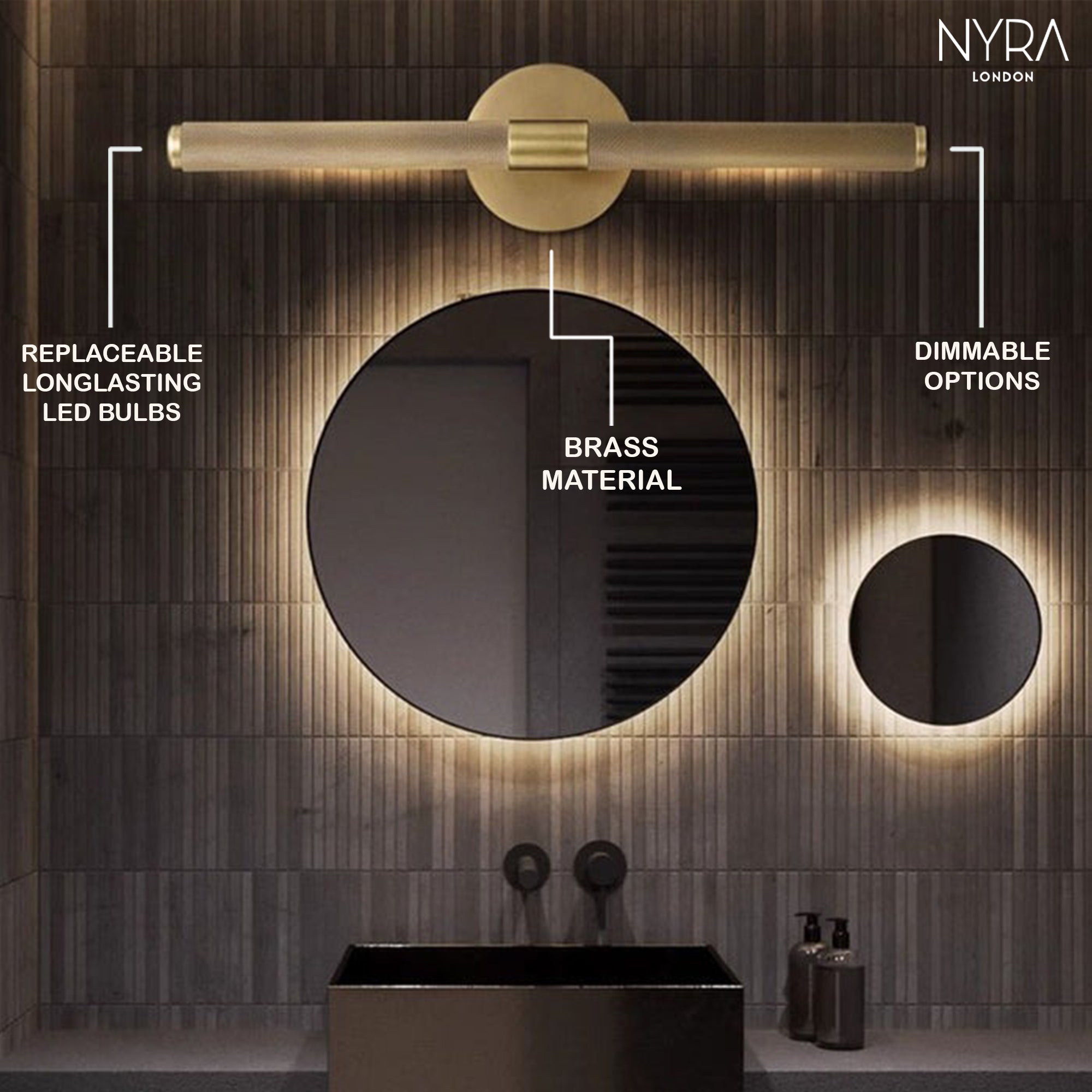 Nyra Brass Wall Lamp