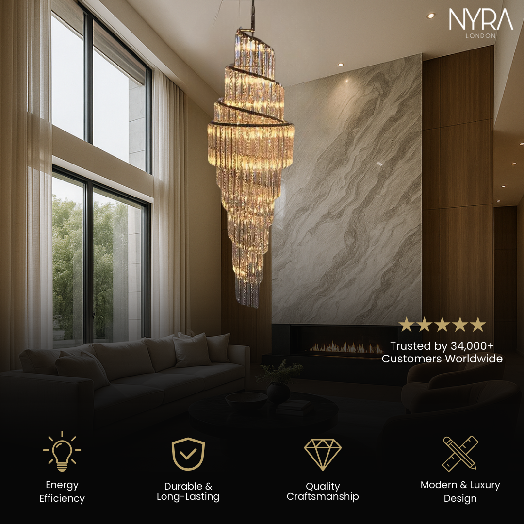 Luxury Spiral Crystal Chandelier