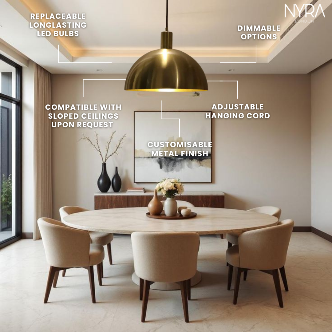 NYRA Brass Pendant Light
