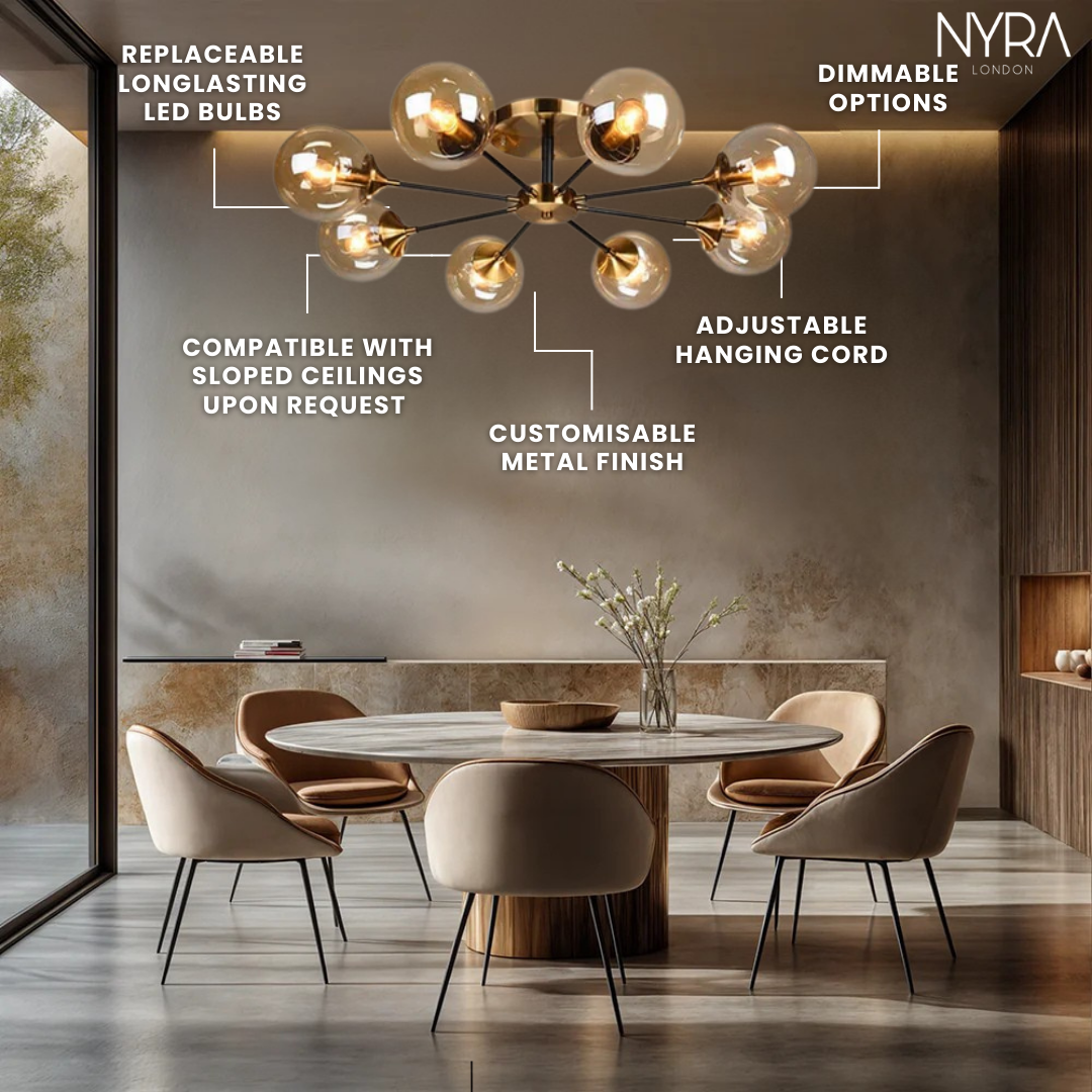 Jade Glass Ball Chandelier