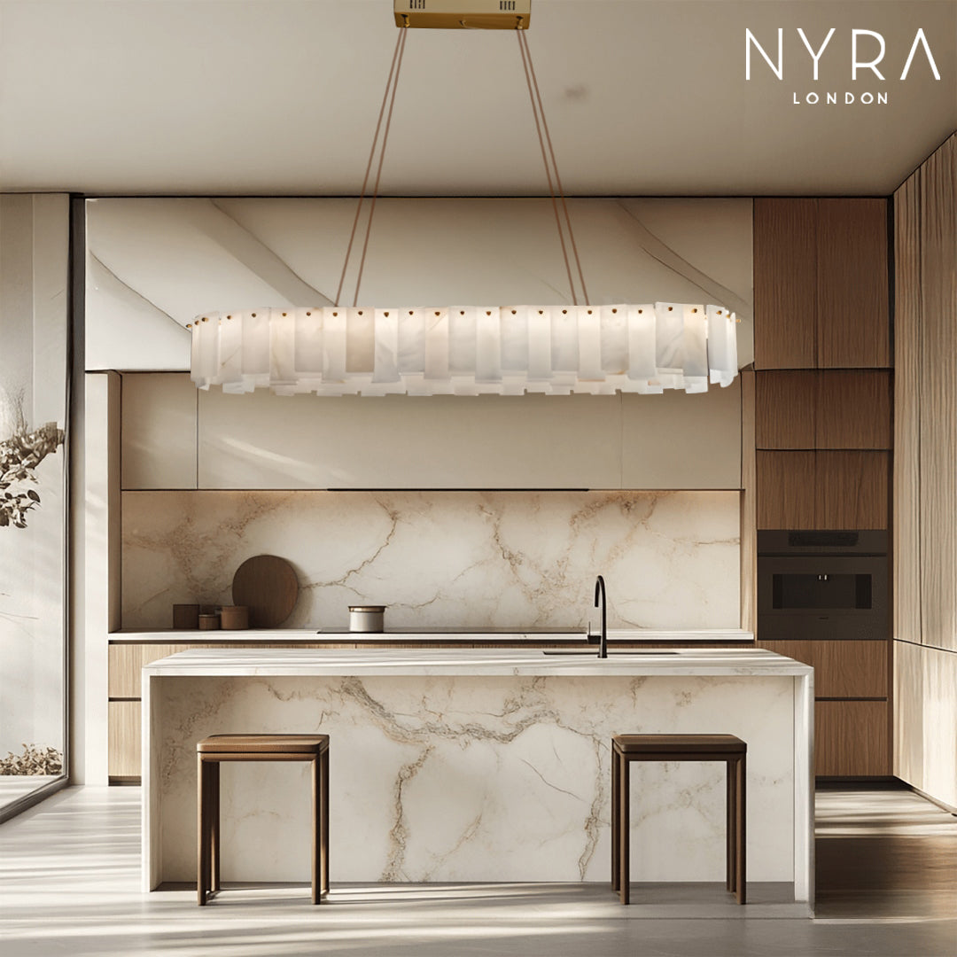 Zadie Marble Alabaster Chandeliers
