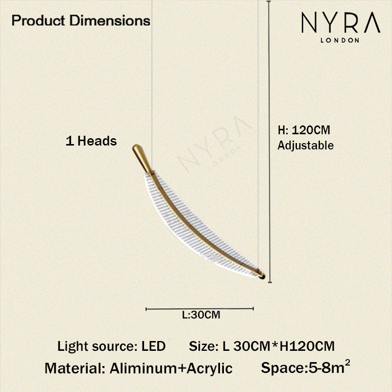 Golden Leaf LED Pendant