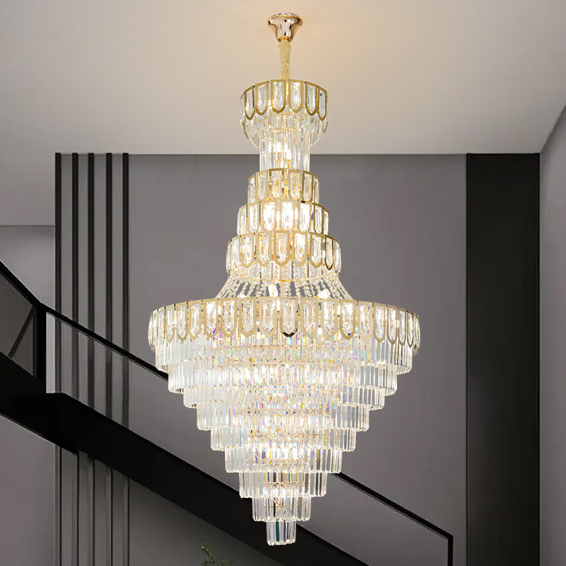 Modern Crystal Tower Chandelier