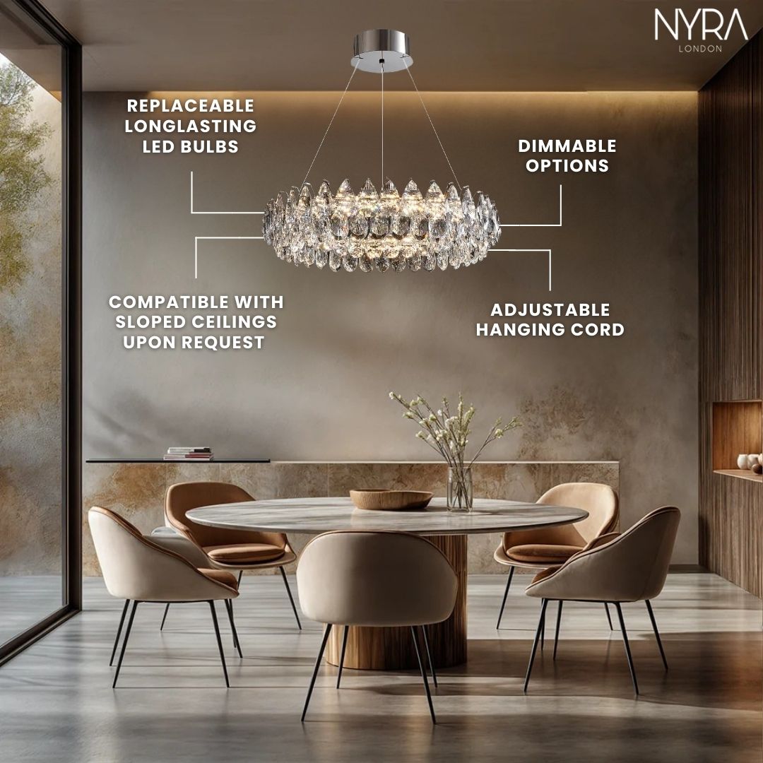 Celestial Glow K9 Crystal Chandelier