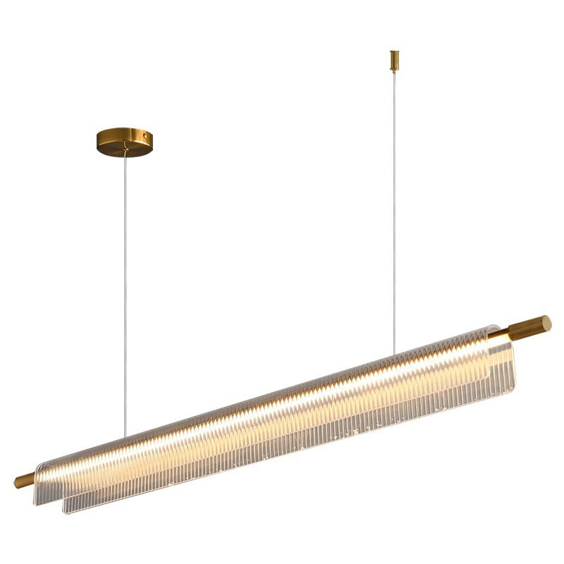 Flareo Acrylic Linear Iron Strip Pendant