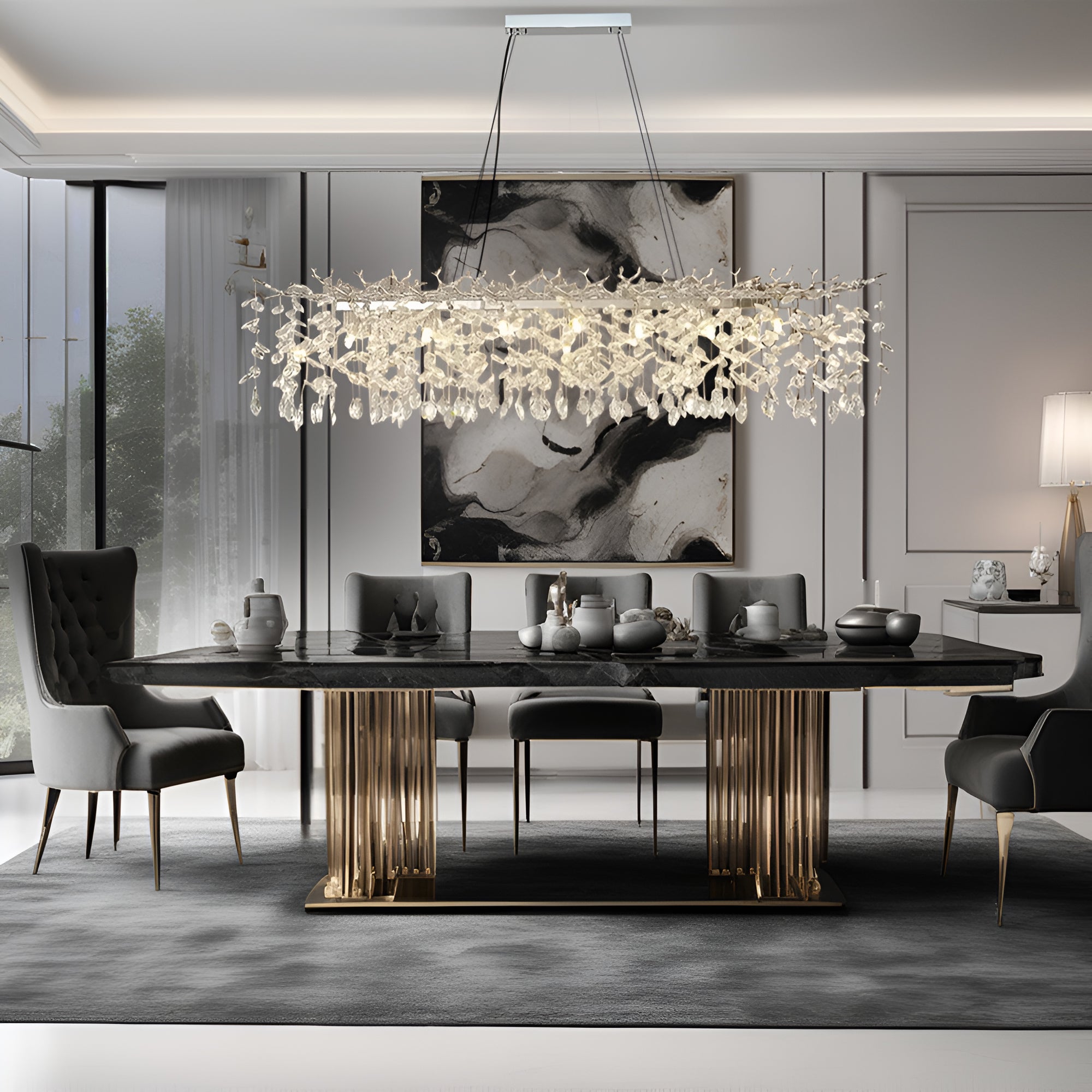 NYRA Chrome Branch Chandelier