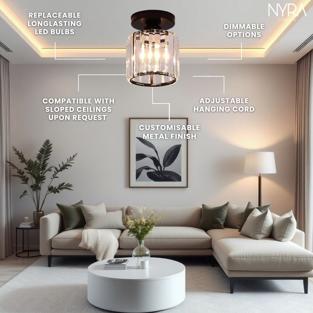 Monroe Crystal Ceiling Light