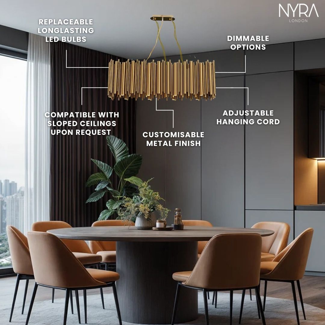 Gold Nest Oval Chandelier