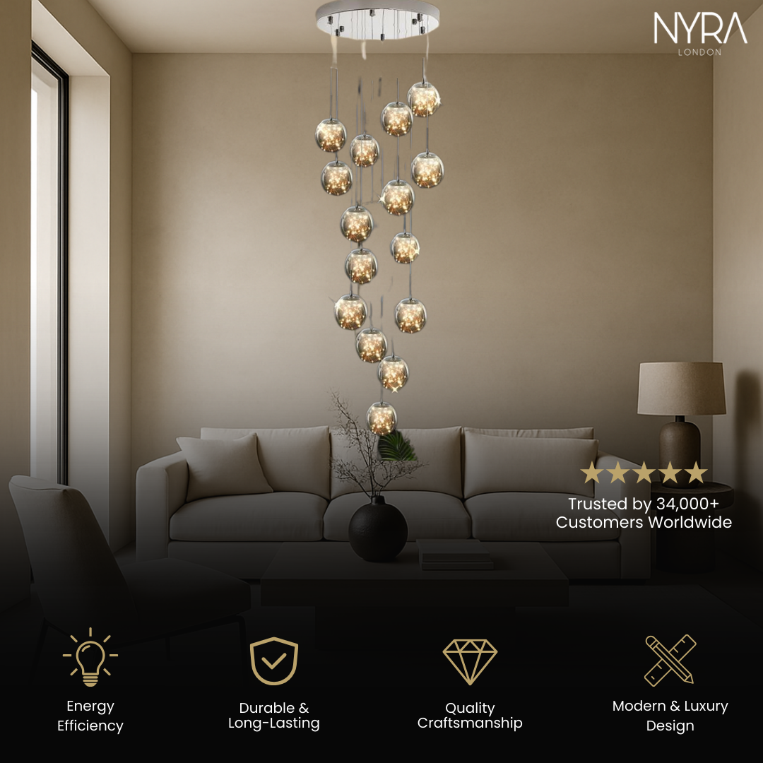 Bella Glass Ball Chandelier