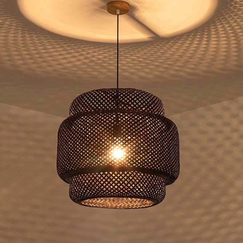 Evra Woven Rattan Pendant