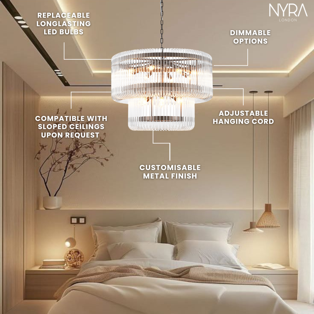 Exquisha 2-Tiered Crystal Chandelier
